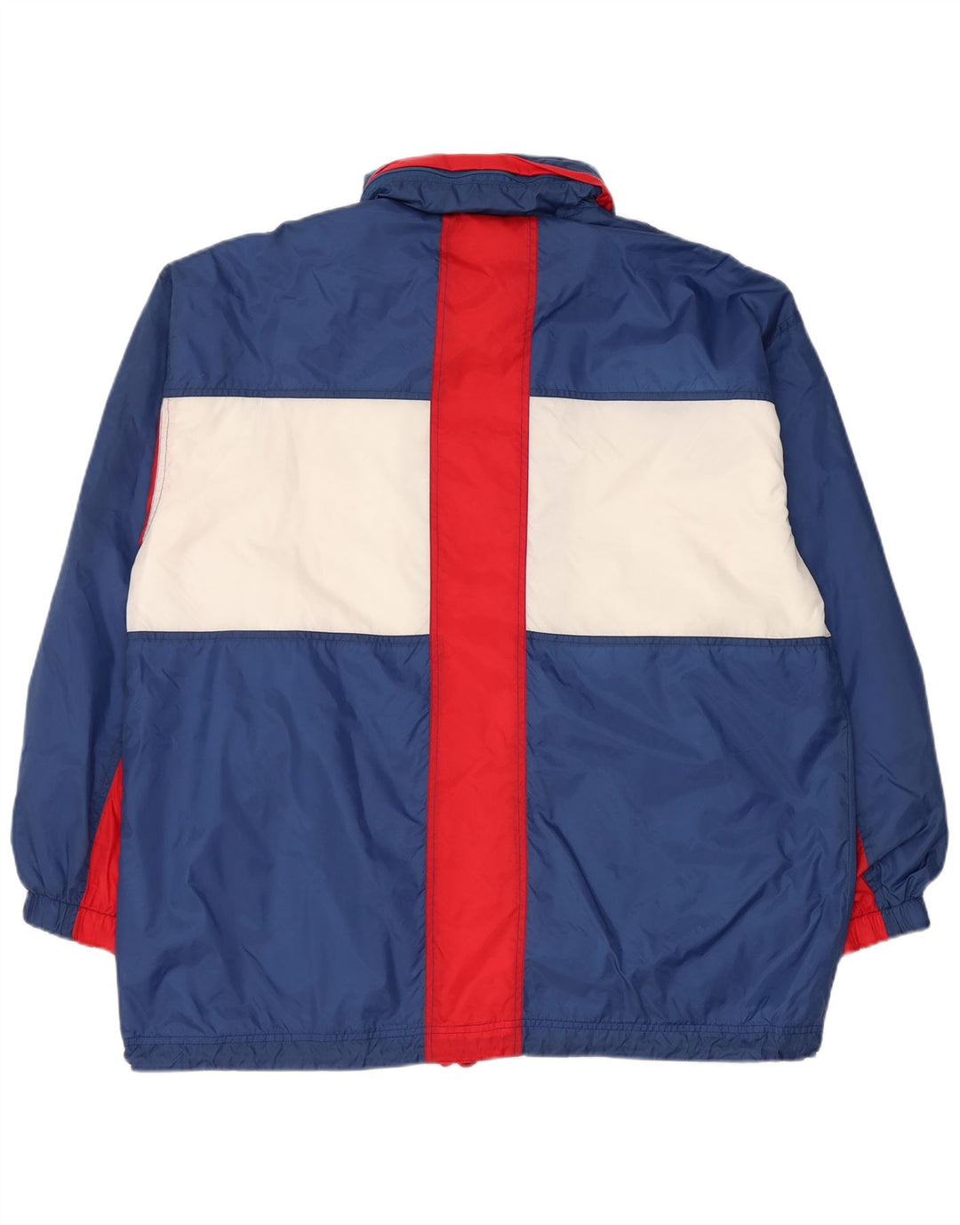 MARCEL CLAIR Veste de pluie à capuche pour homme UK 40 Large Bleu Colorblock