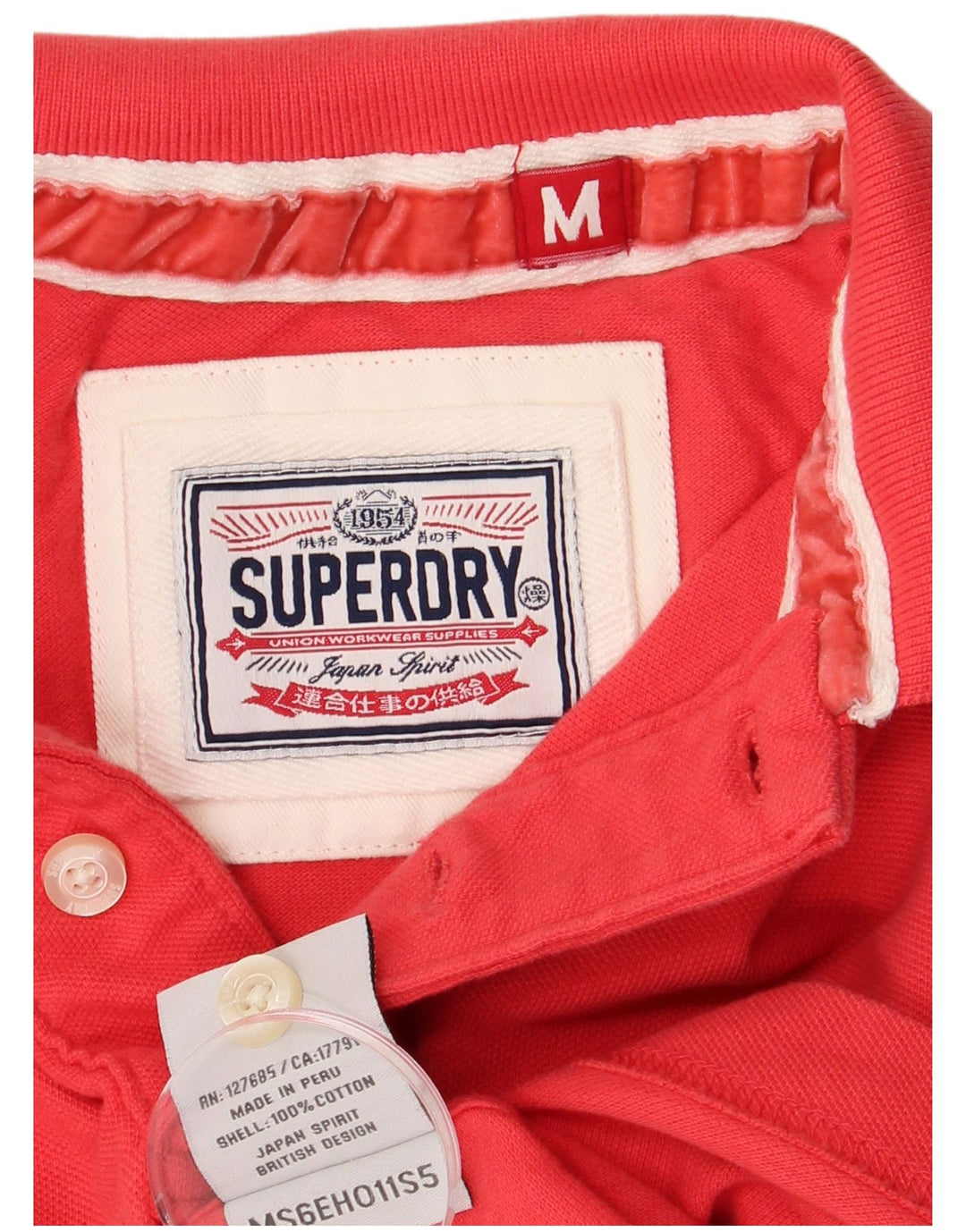 SUPERDRY Polo Homme Rouge Moyen Coton