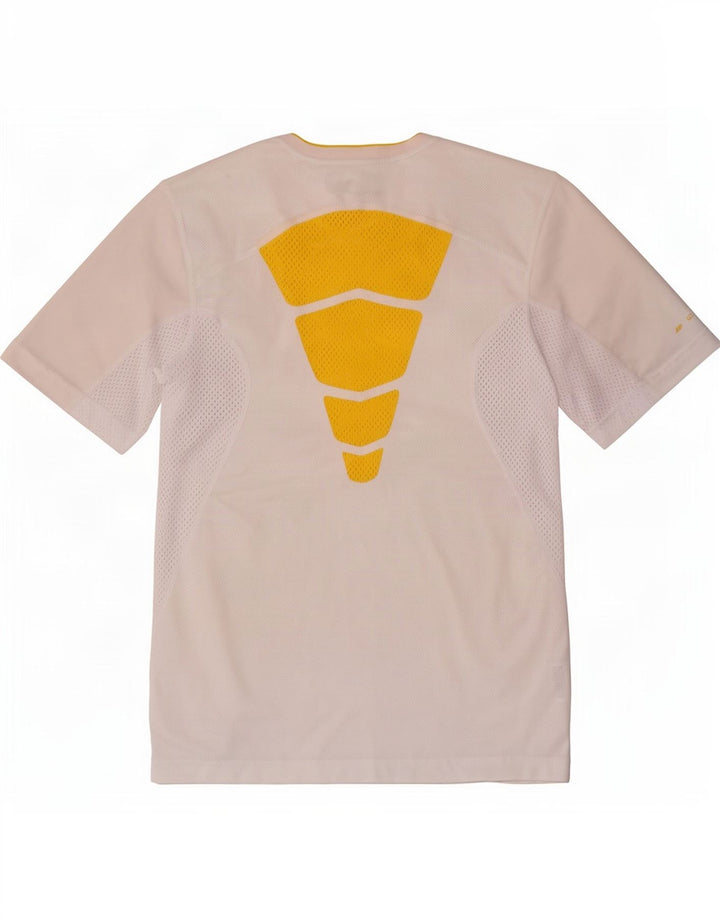 Nike Hommes Dri Fit T-Shirt Haut Petit Blanc Colorblock Polyester