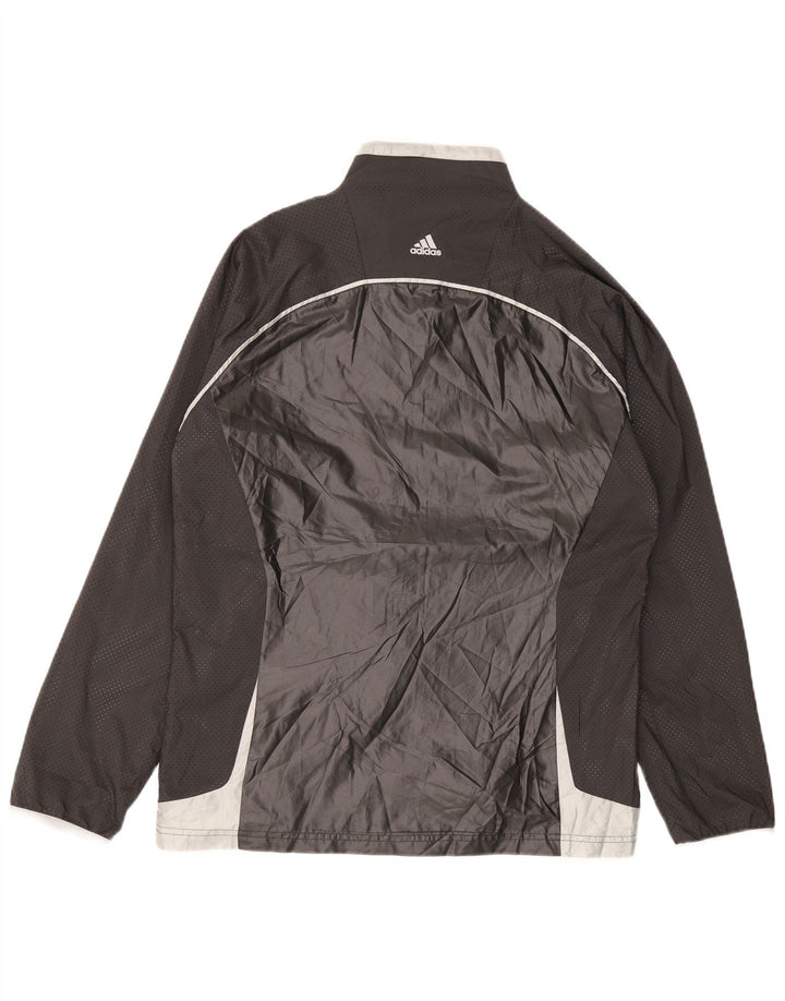 Adidas Veste de pluie pour homme UK 42 XL Noir Colorblock Polyester