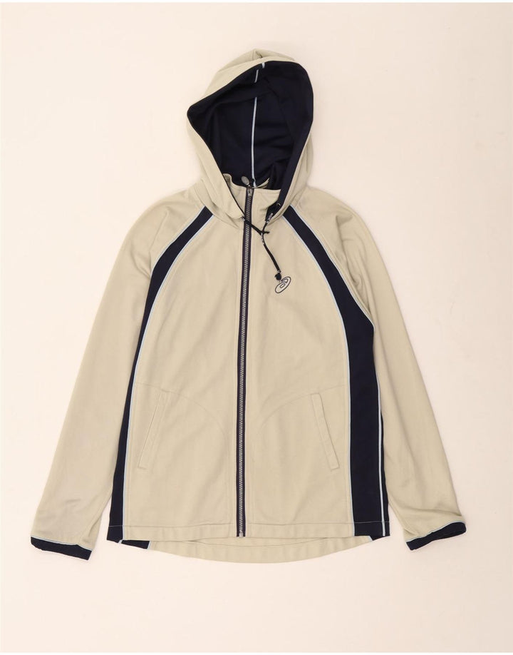 Asics Sweat à Capuche Zippé Homme Beige Moyen Colourblock