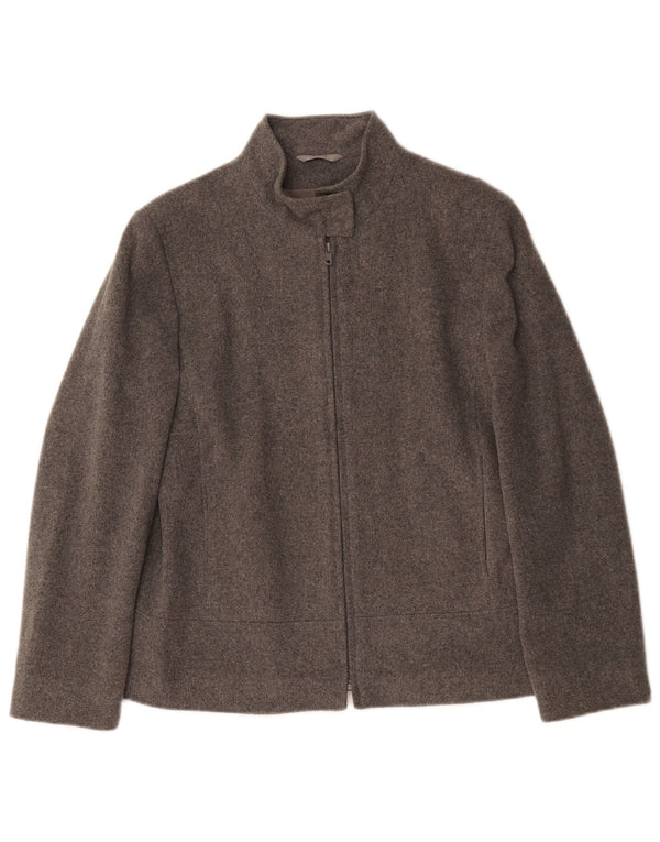 Marks & Spencer Veste bomber surdimensionnée pour femme UK 10 Petite laine grise