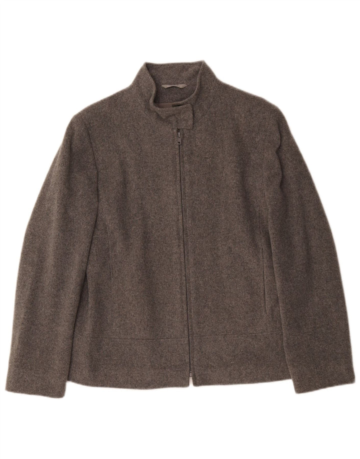 Marks & Spencer Veste bomber surdimensionnée pour femme UK 10 Petite laine grise