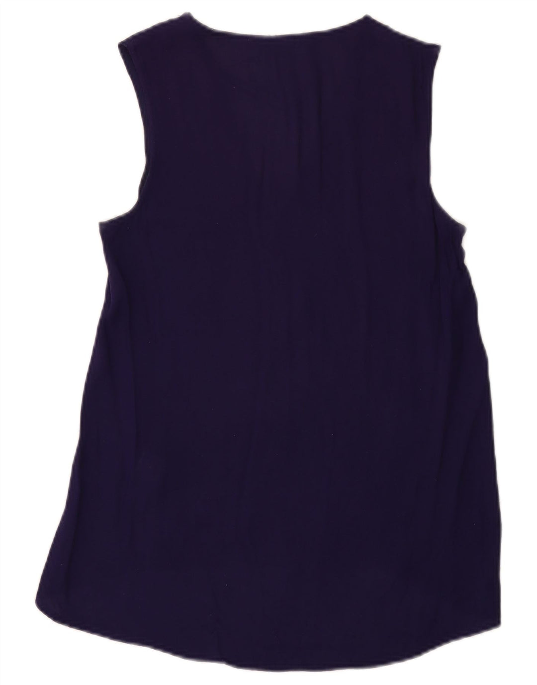 Zara Femme Chemisier Top UK 10 Petit Bleu Marine Polyester