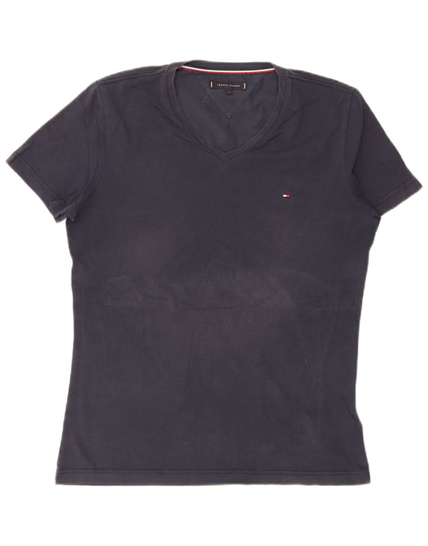 Tommy Hilfiger T-Shirt Homme Haut Large Bleu Marine Coton