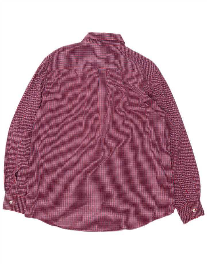 Chaps Chemise Homme Grand Rouge Vichy Coton