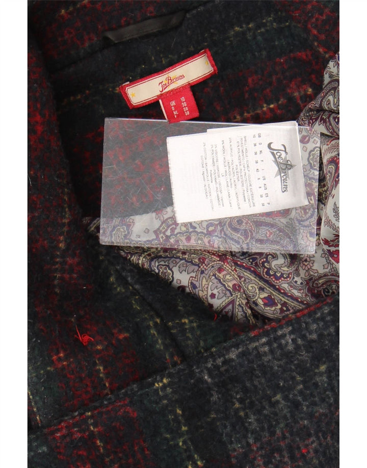 JOE BROWNS Manteau croisé pour femme UK 10 Petit carreaux multicolores