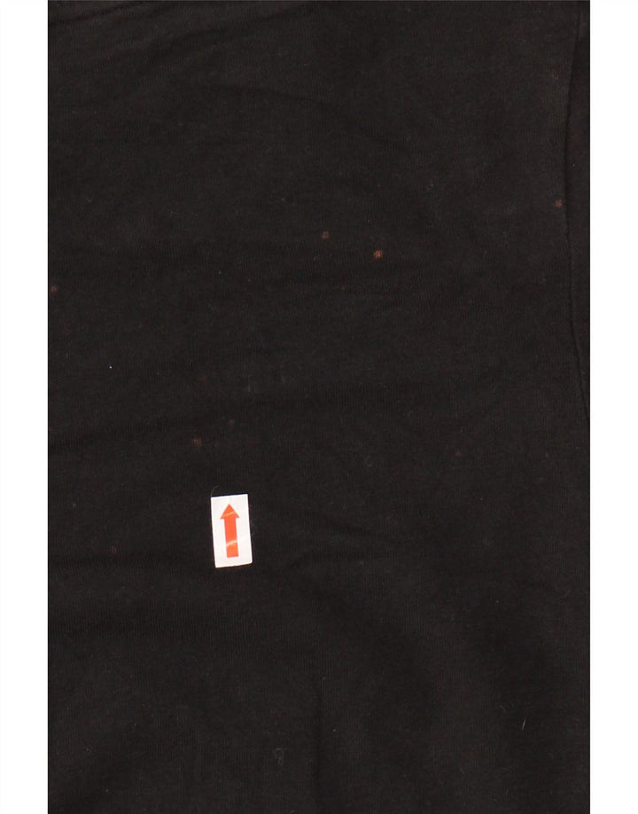 ADIDAS T-shirt pour femme UK 12 en coton noir moyen