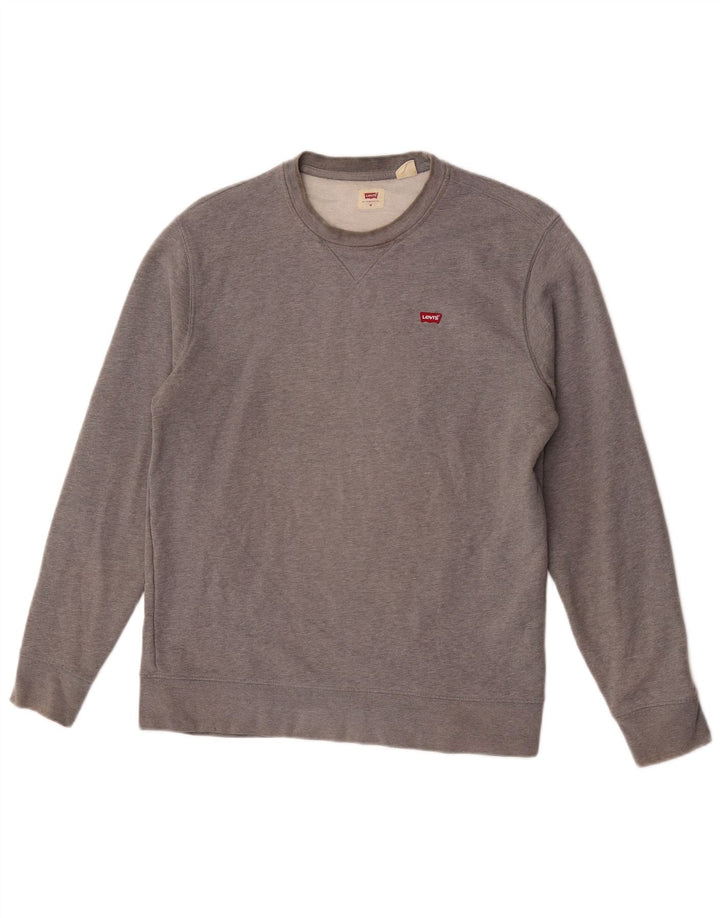 Levi's Sweatshirt Jumper Homme Gris Moyen Coton