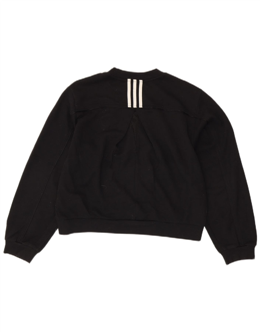 ADIDAS Sweat-shirt court surdimensionné pour femme UK 8/10 Petit Noir
