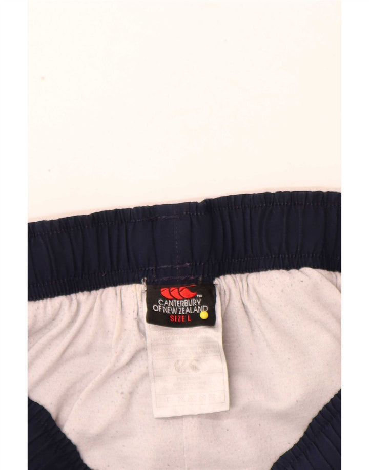 Canterbury Pantalon Coupe-Vent Graphique Homme Large Bleu Marine Polyester