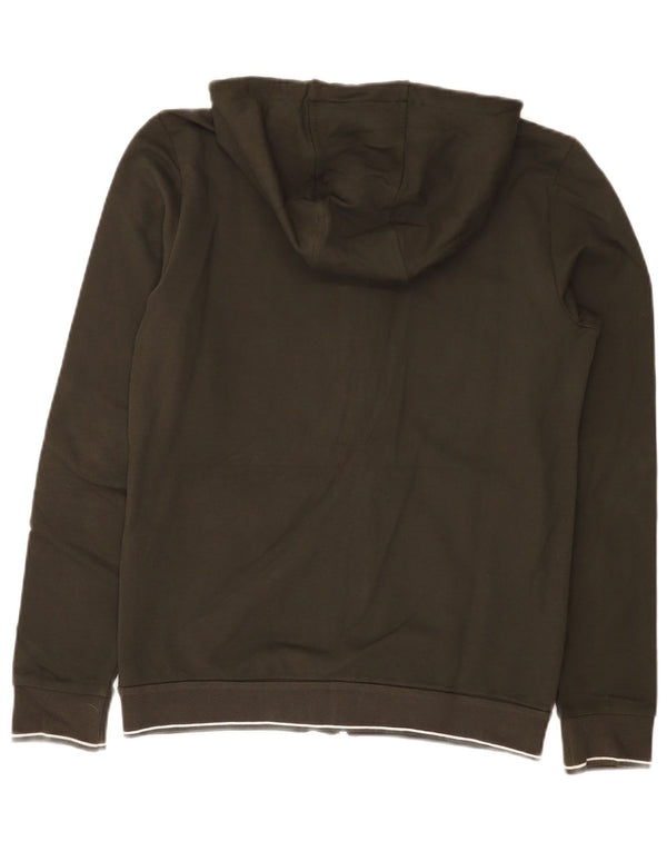 Armani Exchange Pull à capuche zippé XS en coton kaki pour homme