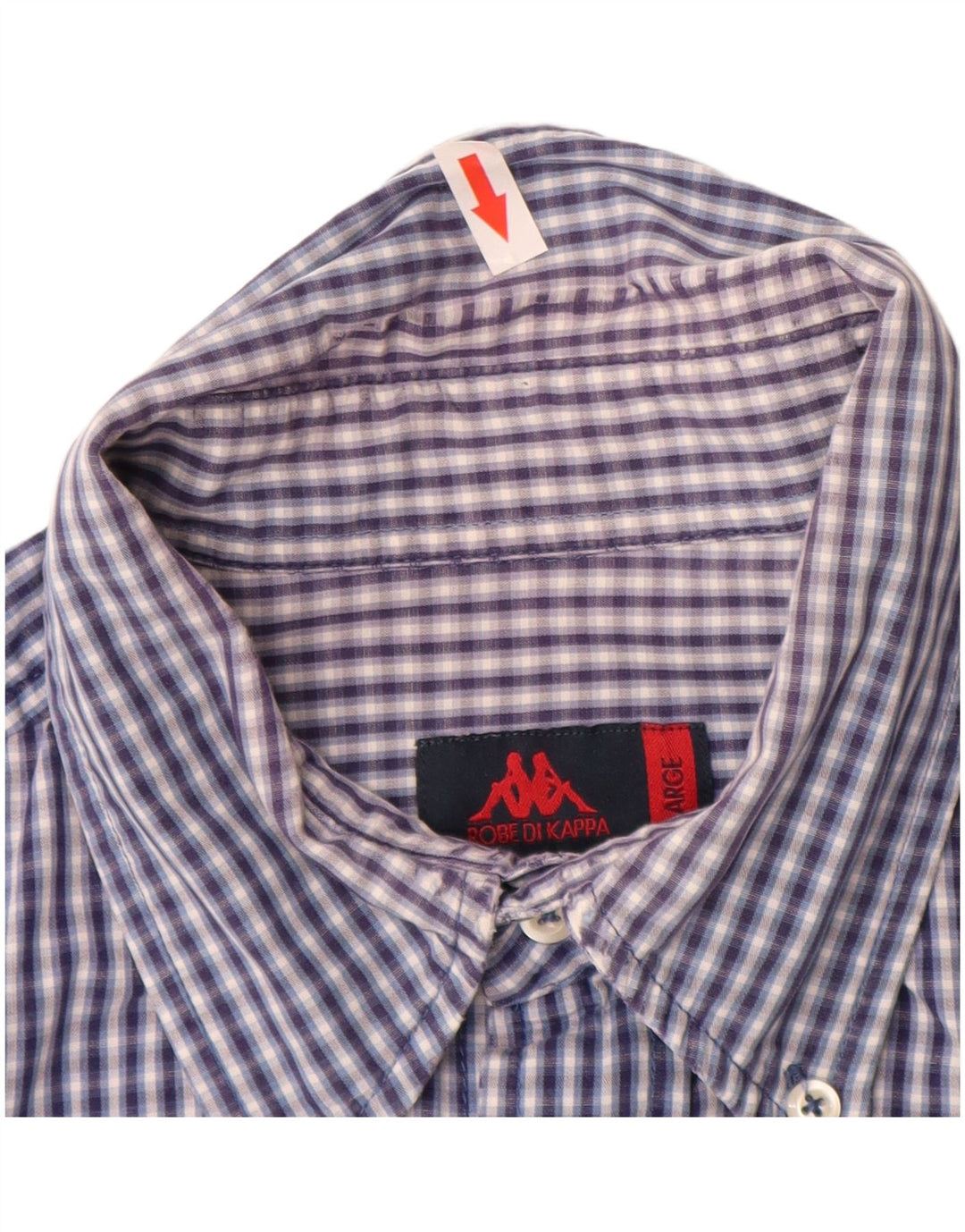 KAPPA Chemise Homme Grand Carreau Bleu Coton