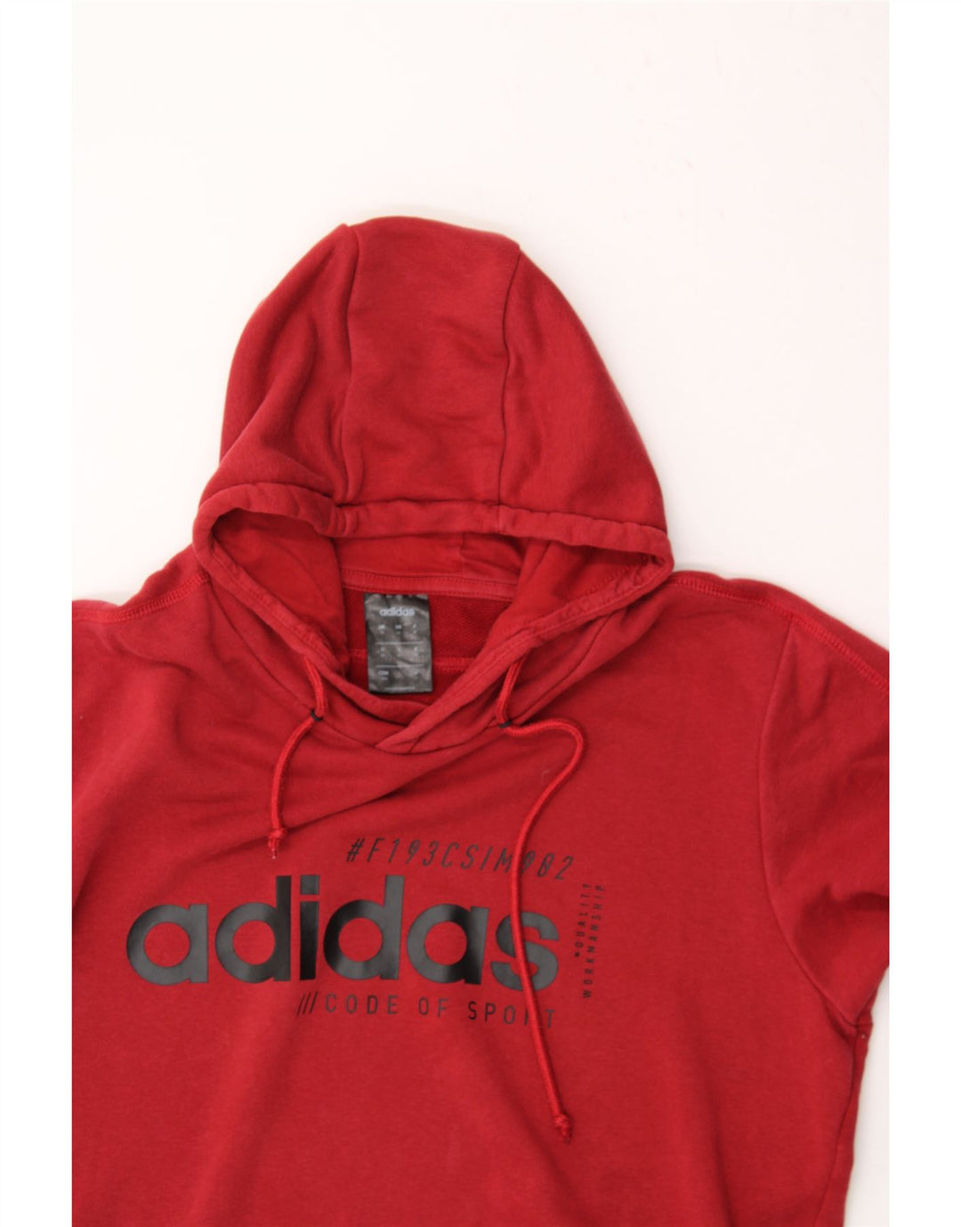 ADIDAS Mens Graphic Hoodie Jumper Medium Red Cotton Vintage Adidas and Second-Hand Adidas from Messina Hembry 