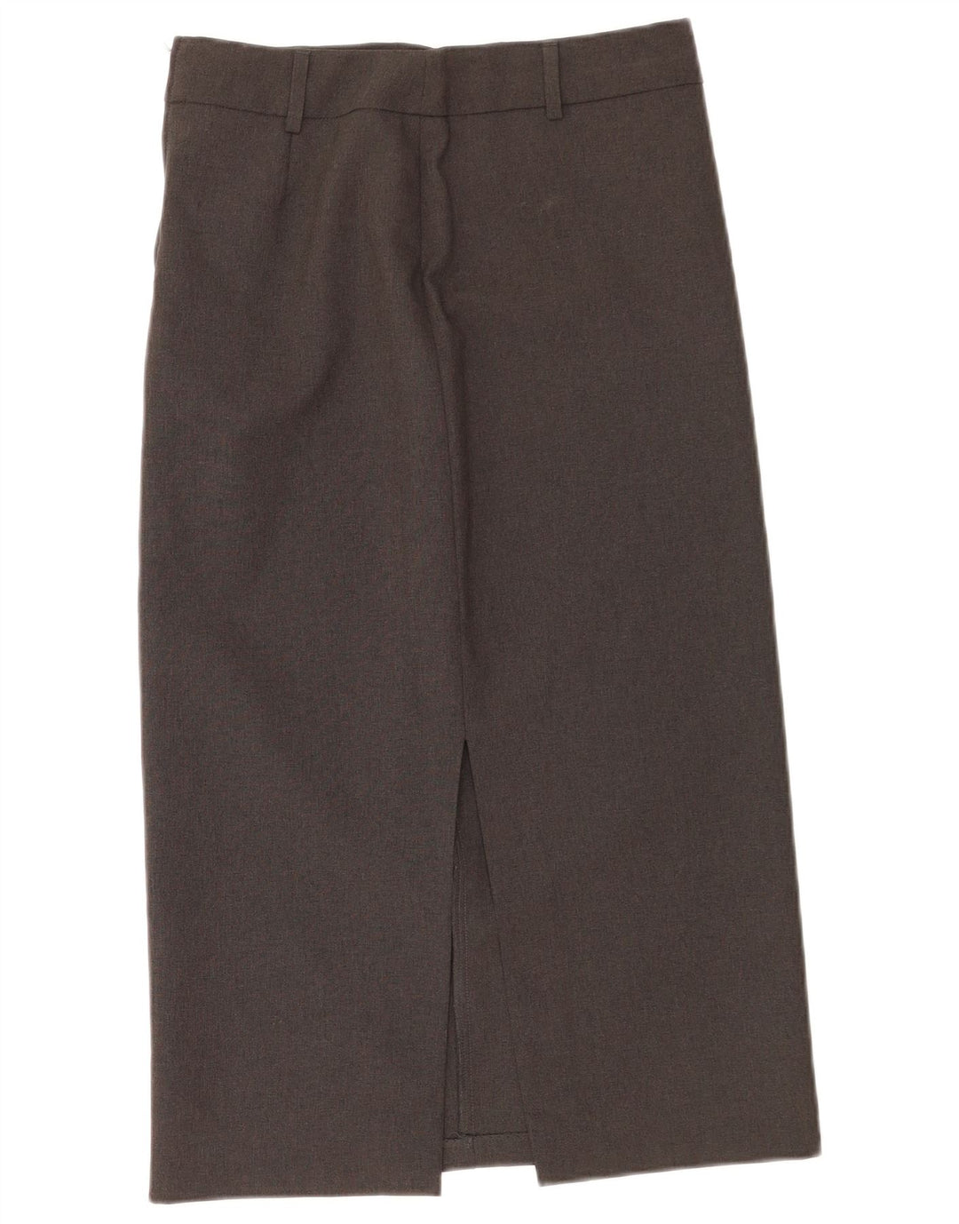 Benetton Jupe Droite Midi Femme IT 40 Small W26 Gris Polyester