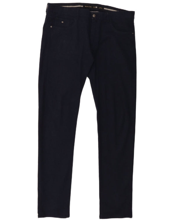 Massimo Dutti Pantalon décontracté coupe slim pour homme EU 46 XL W36 L33 Bleu marine