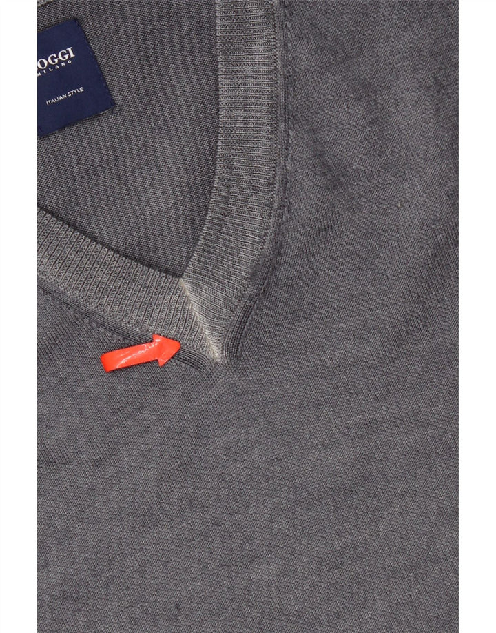 Boggi Débardeur Gilet Homme Gris Moyen Laine Vierge