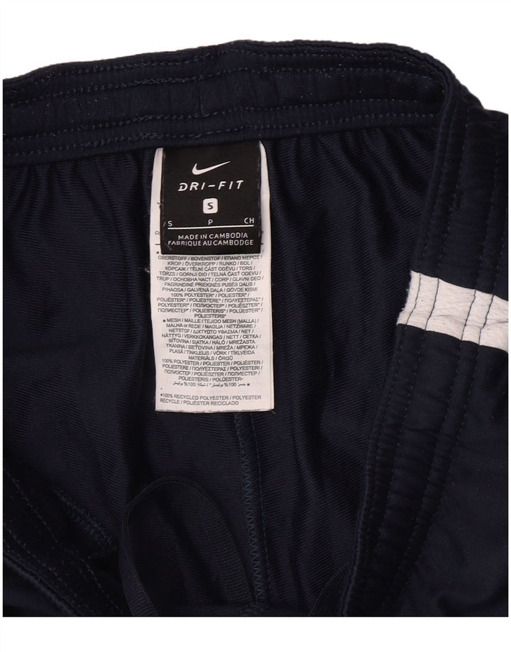 Nike Pantalon de survêtement Dri Fit pour homme Taille S Bleu marine Colorblock Polyester