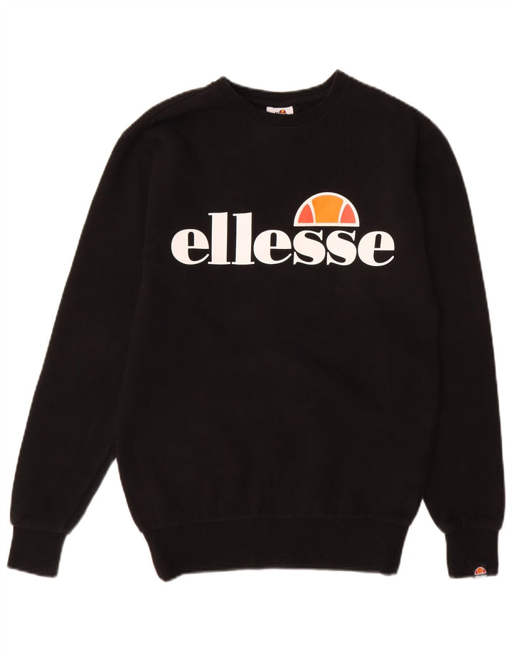 Ellesse Graphic Sweatshirt Jumper XS Noir Coton Homme