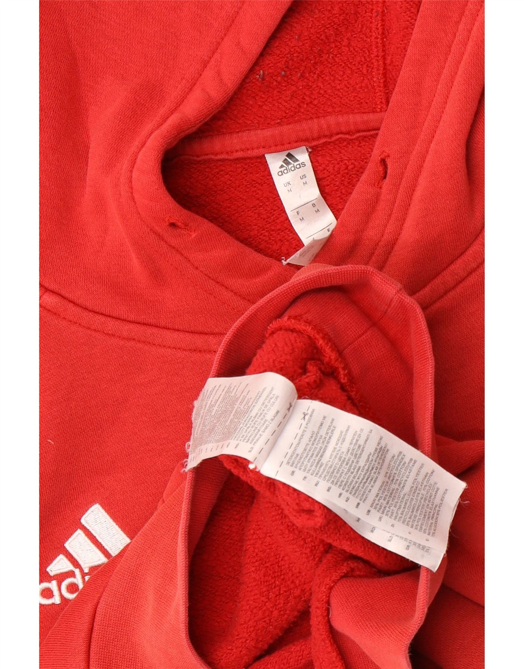 Adidas Pull à capuche pour homme en coton rouge moyen