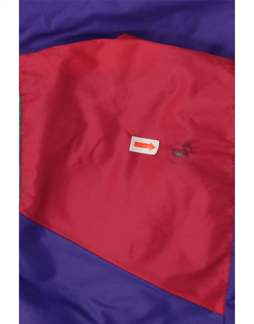 VINTAGE Veste Anorak à capuche coupe ample pour homme UK 36 Petit colorblock violet