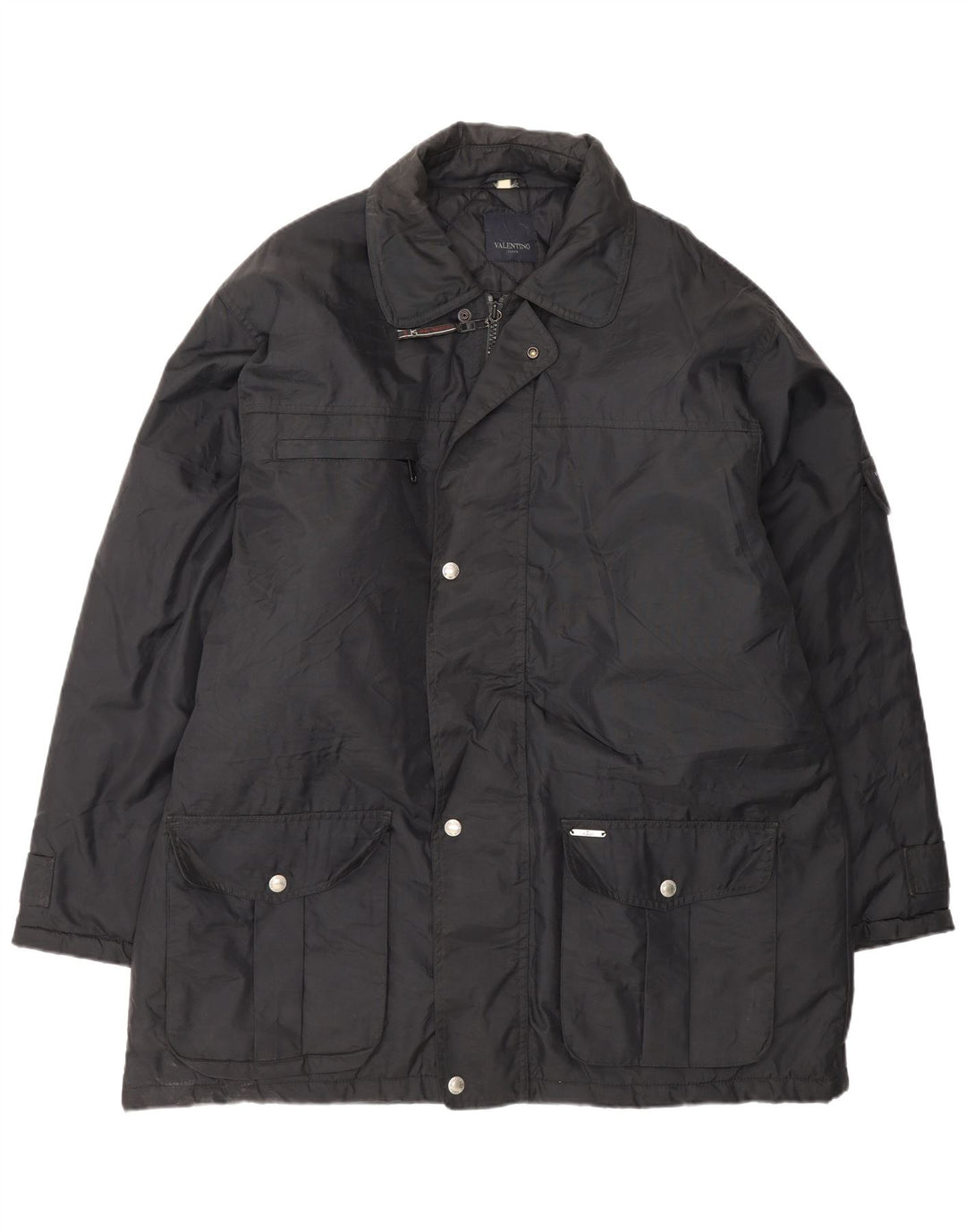 Valentino Manteau Coupe-Vent Homme IT 54 2XL Noir Polyamide