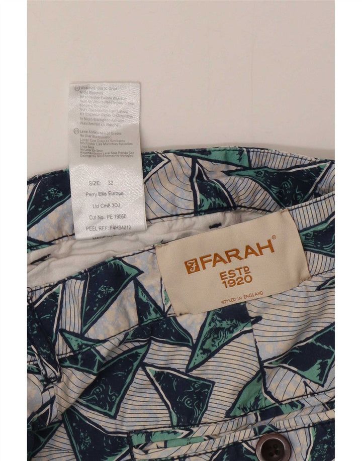 Farah Short Chino Homme W32 Medium Multicolore Géométrique Coton