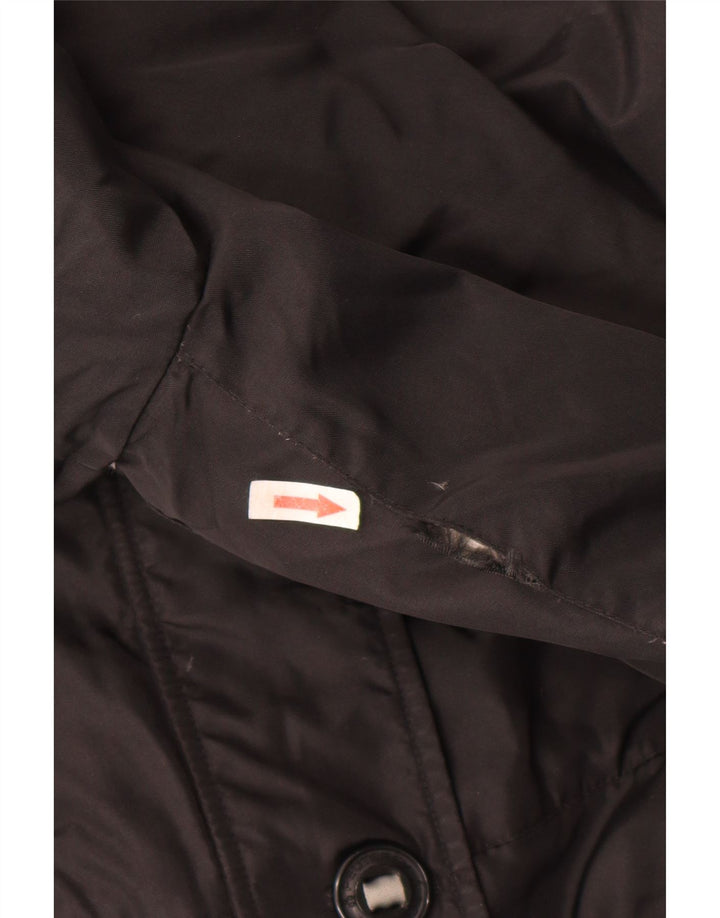 PEUTEREY Parka à capuche pour femme EU 40 Medium Noir