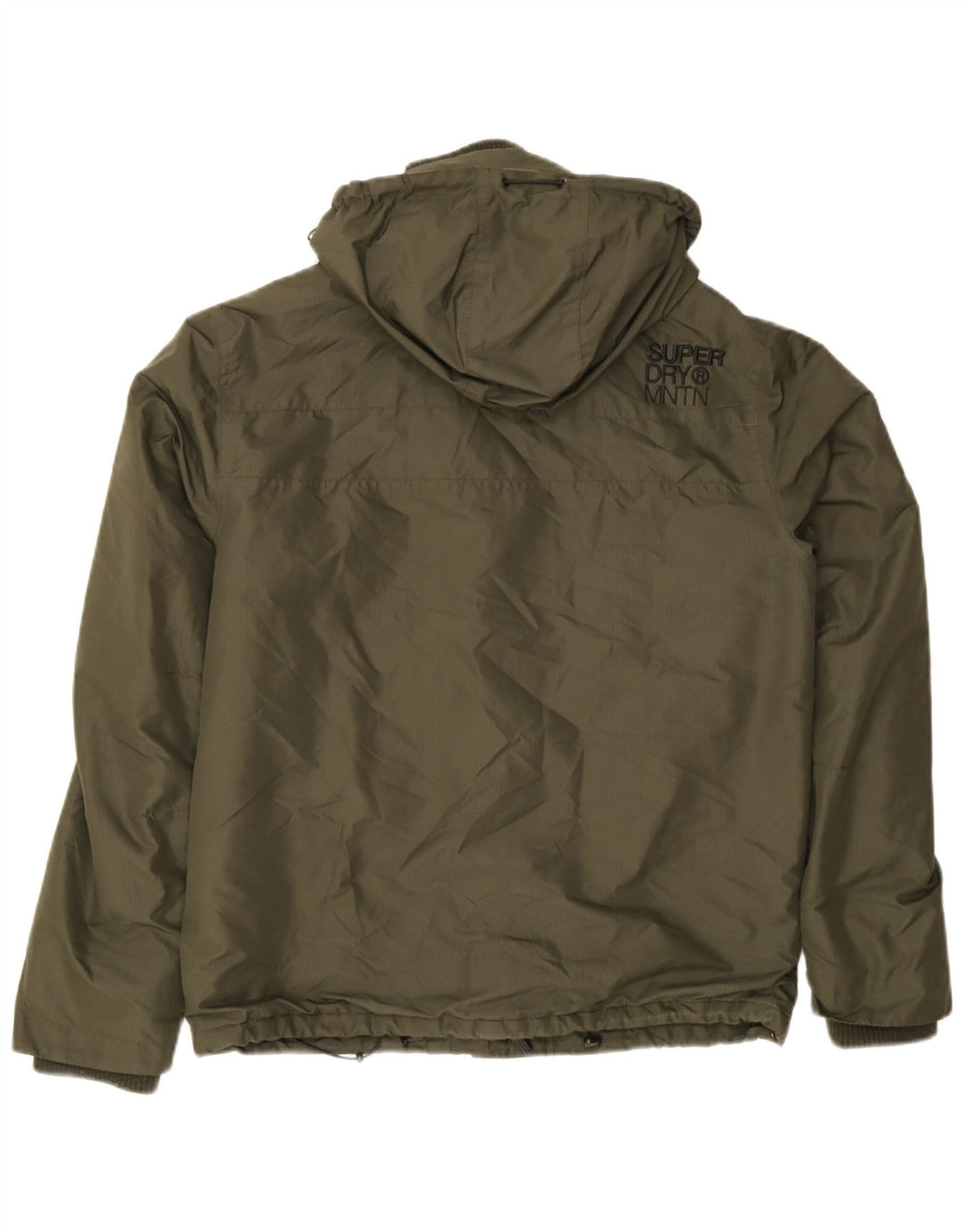 Superdry Veste coupe-vent à capuche pour homme UK 38 Kaki moyen