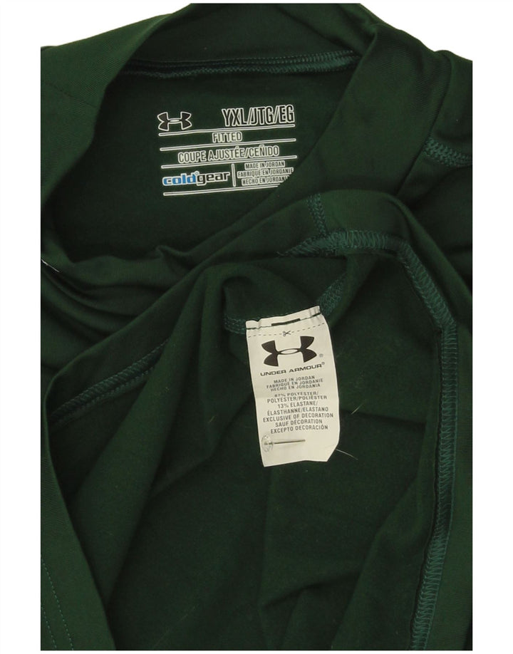 Under Armour Cold Gear Top Manches Longues Garçon 13-14 ans XL Vert Polyester