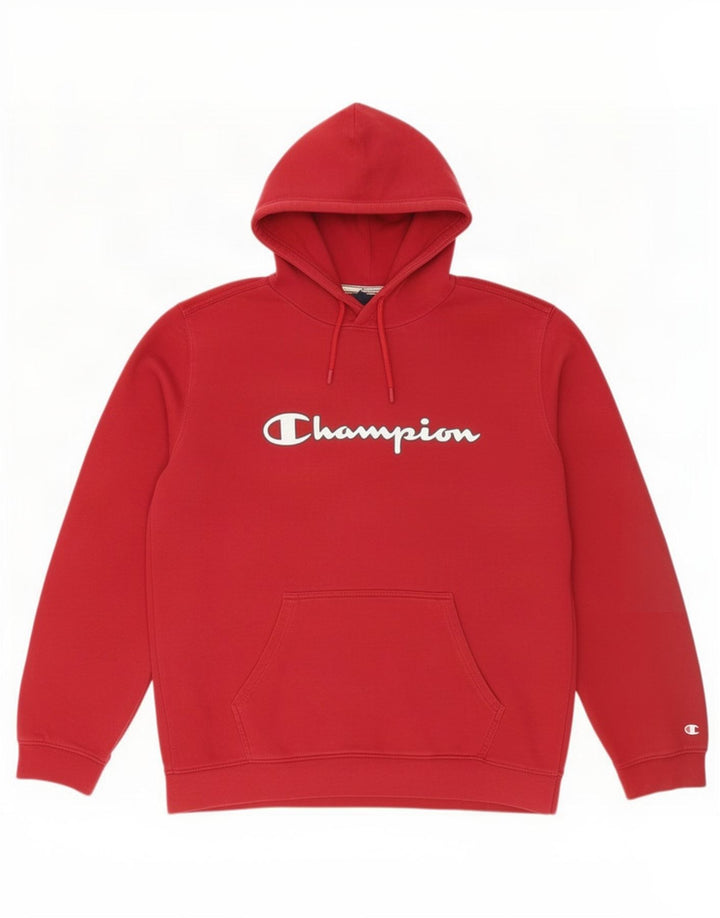 Champion Pull à capuche graphique pour homme XL Rouge