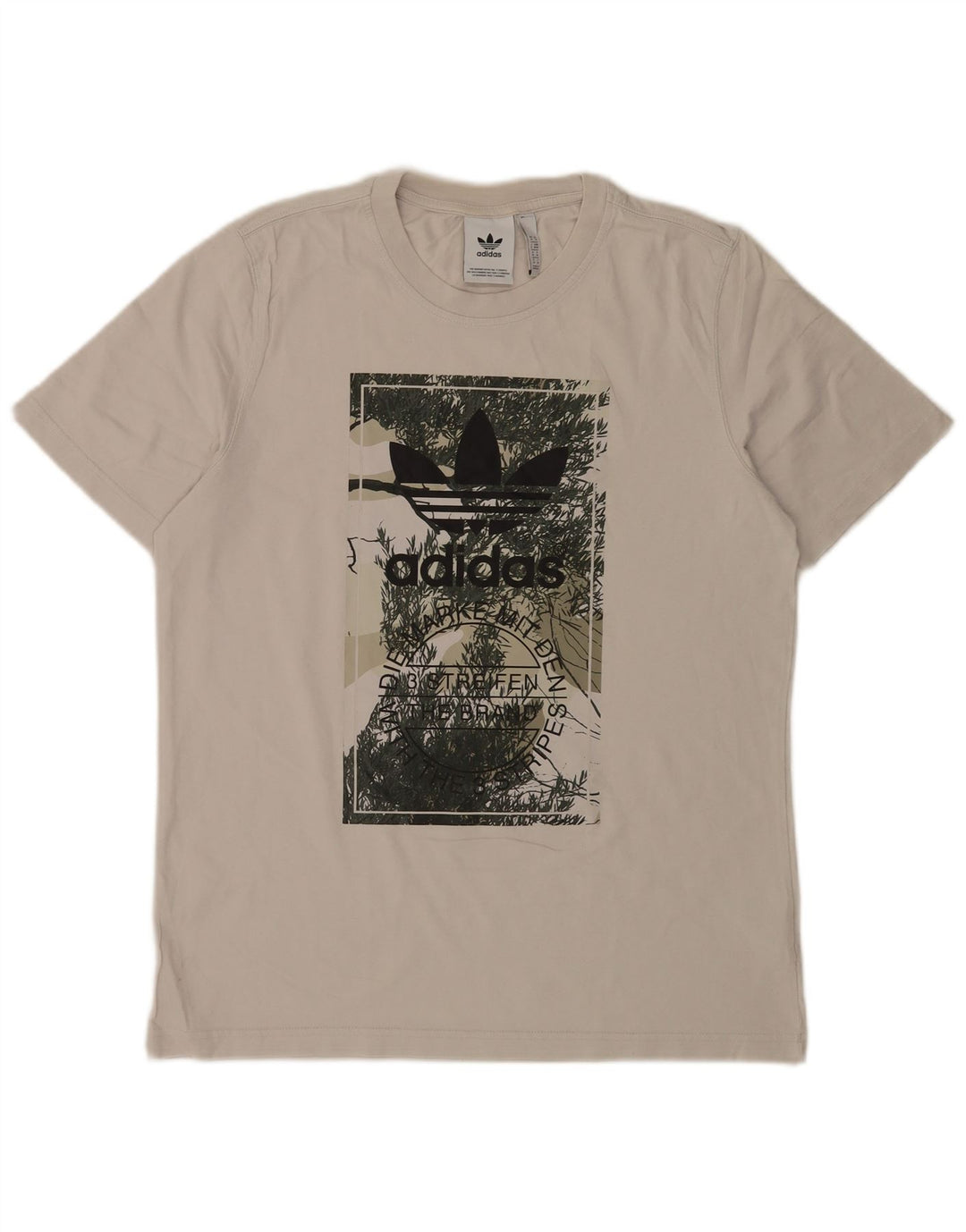 Adidas T-shirt graphique pour homme en coton blanc moyen