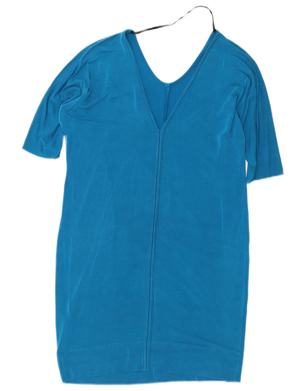 Diesel Robe droite surdimensionnée pour femme UK 6 XS Bleu Cupro