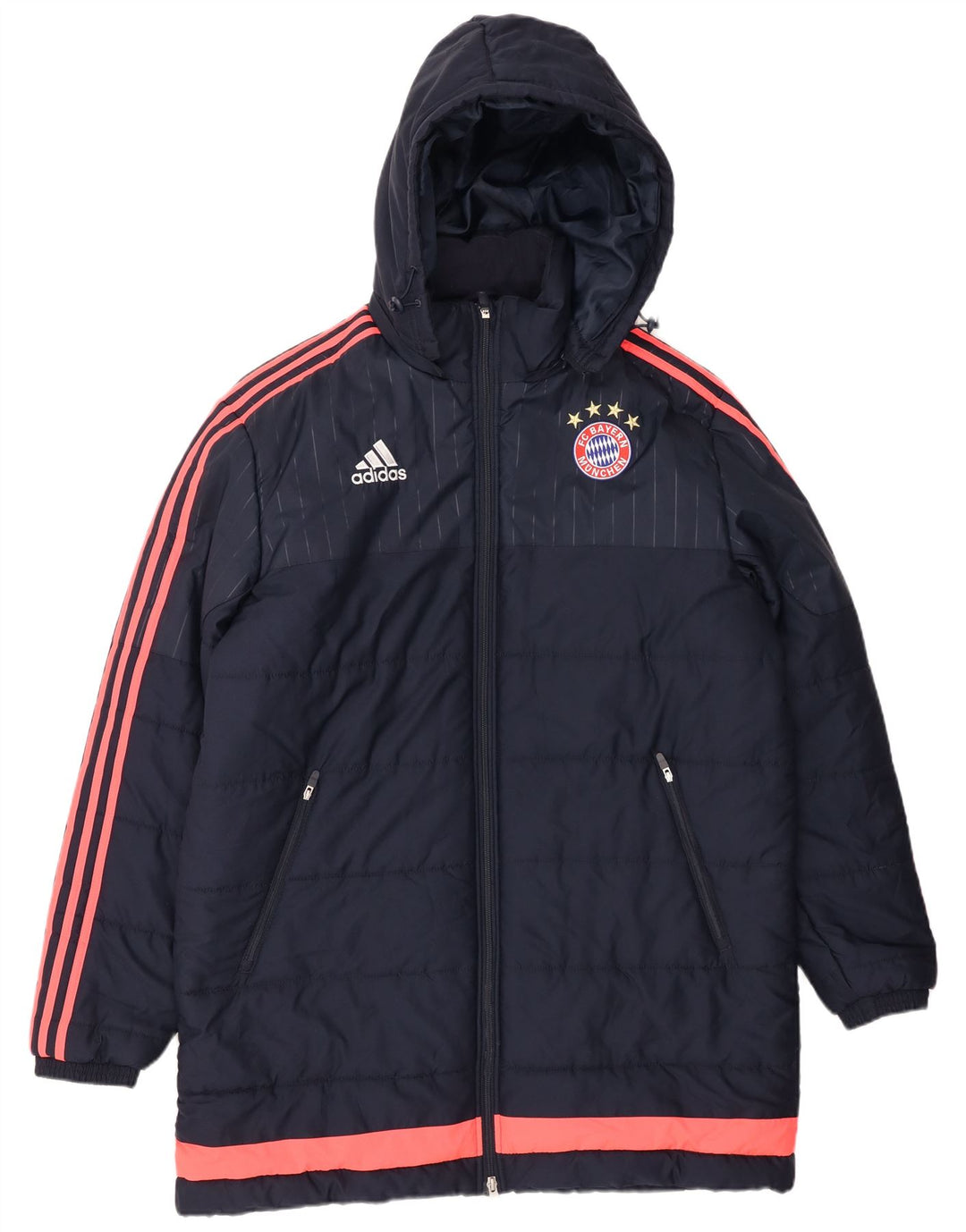 Adidas FC Bayern Munchen Manteau rembourré pour homme UK 40 Large Bleu marine Polyester