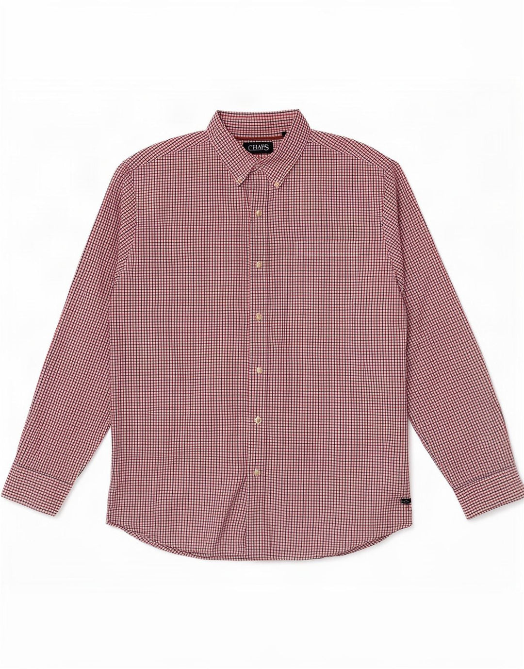 Chaps Chemise Homme Grand Carreau Rouge Coton