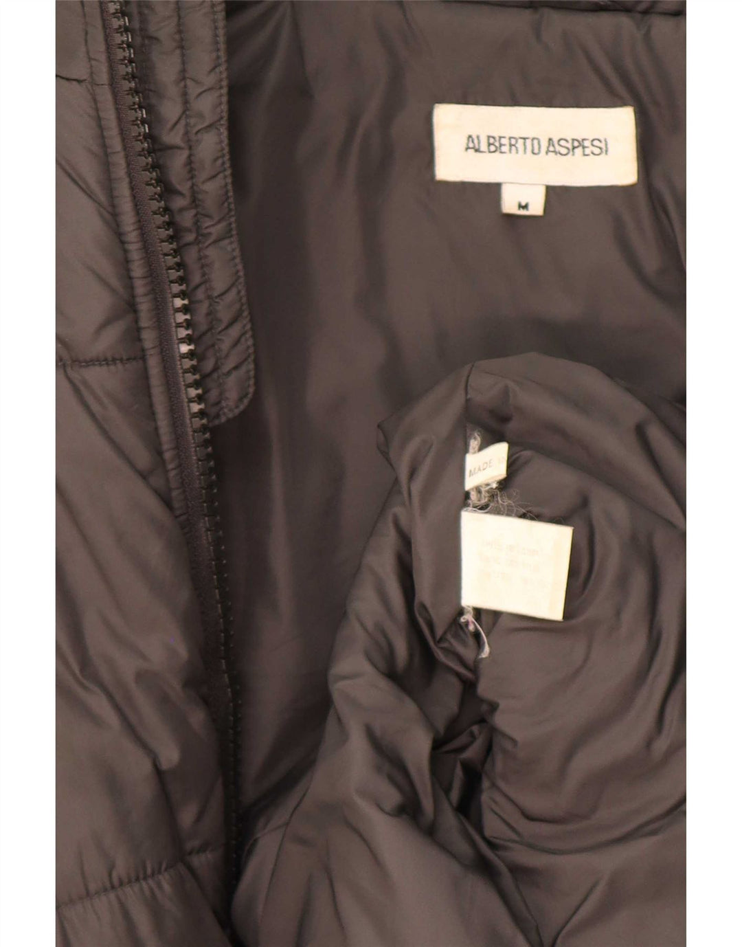 Alberto Aspesi Veste rembourrée pour homme UK 38 Nylon gris moyen