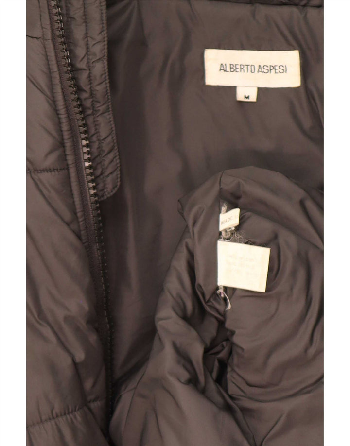 Alberto Aspesi Veste rembourrée pour homme UK 38 Nylon gris moyen