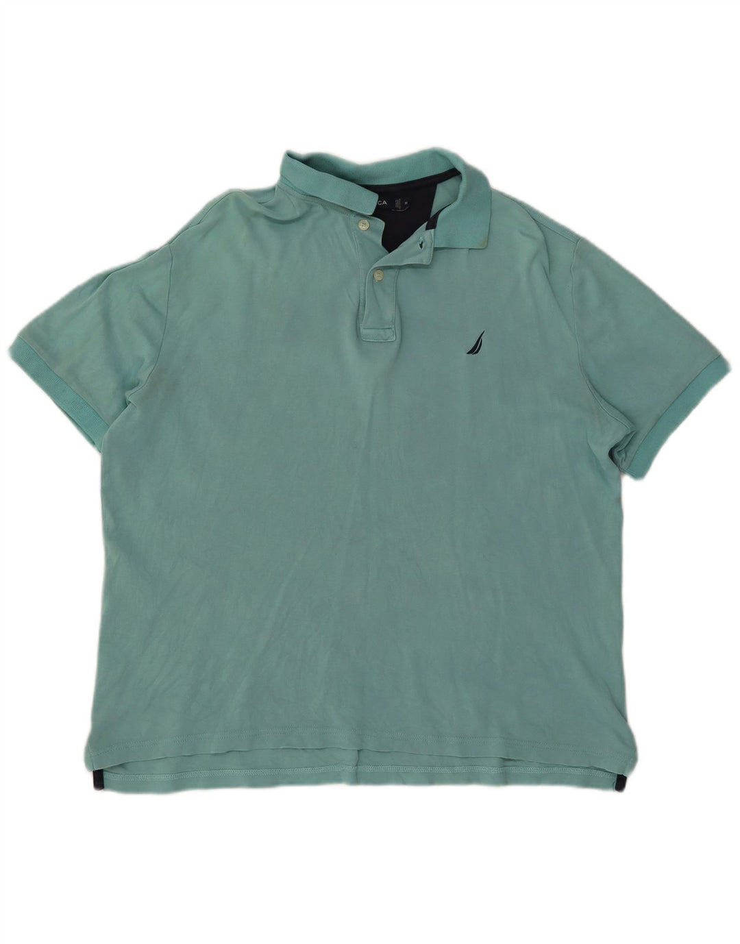 NAUTICA Polo Coupe Ample Homme Coton Turquoise Moyen