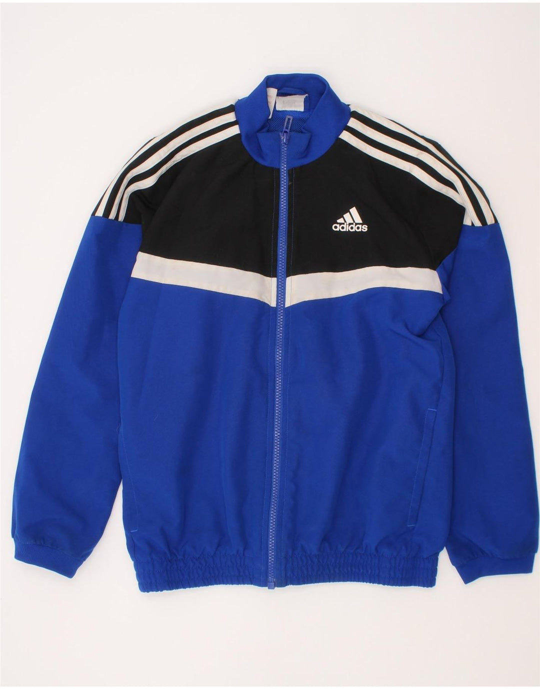 Adidas Veste de Survêtement Garçon 9-10 Ans Bleu Colorblock Polyester