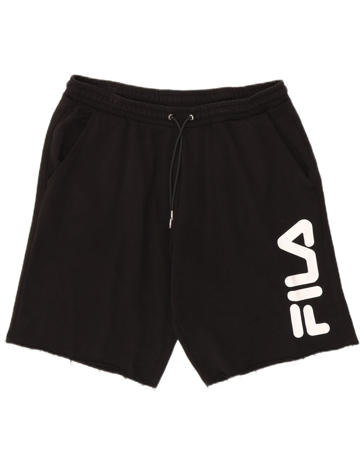 FILA Short de Sport Graphique Homme 2XL Noir