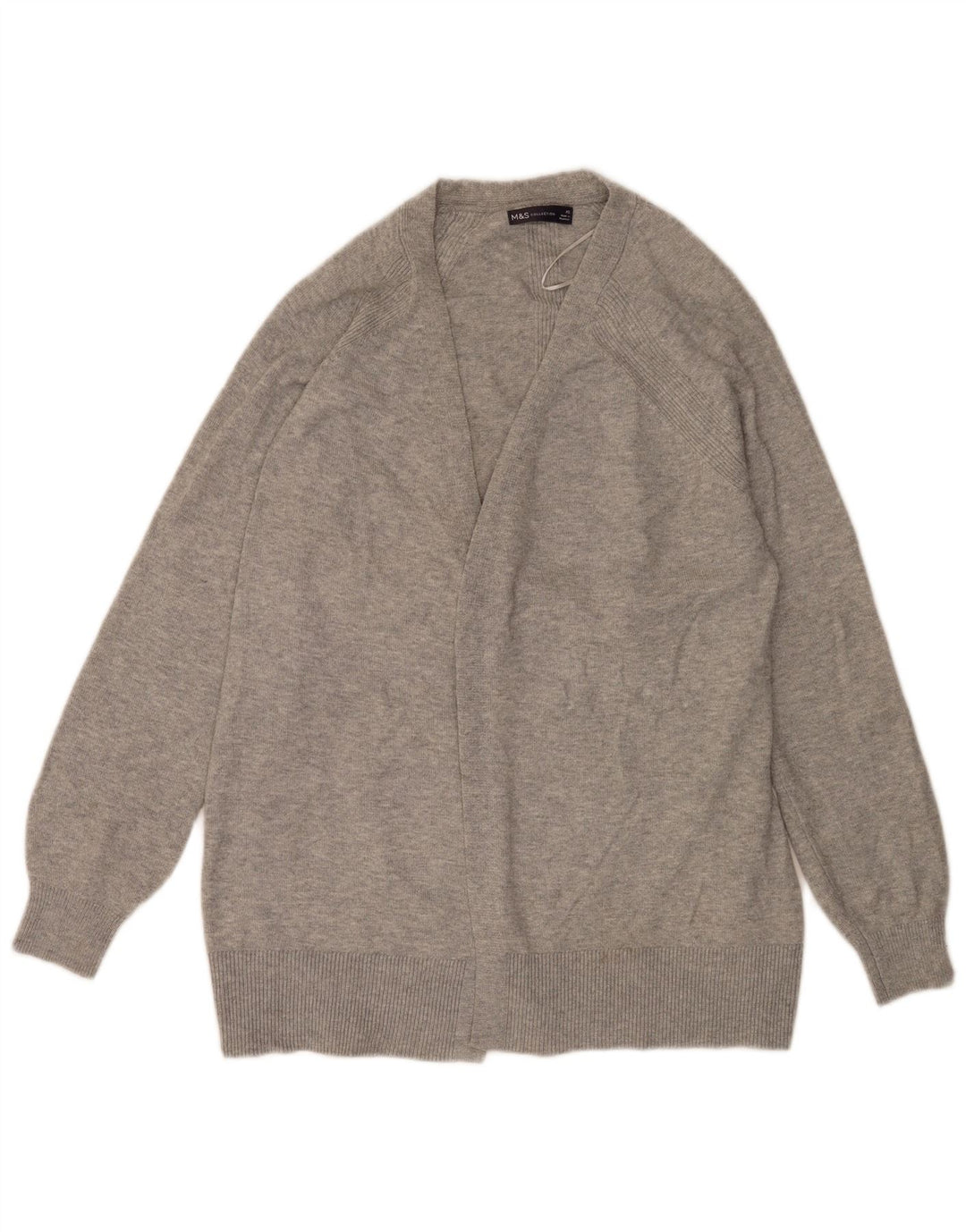 Marks & Spencer Pull cardigan long surdimensionné pour femme UK 6 XS Gris