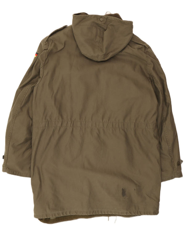Veste Parka à capuche militaire vintage pour homme UK 40 Grand Kaki
