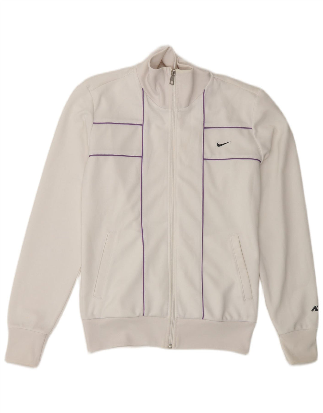 Nike Veste de survêtement pour femme UK 8/10 Petit Blanc Polyester