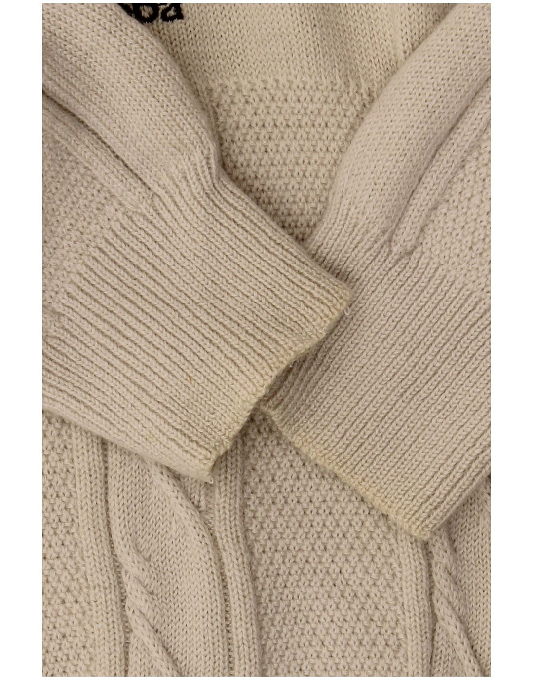 KAPPA Pull graphique à col rond pour homme, grand beige