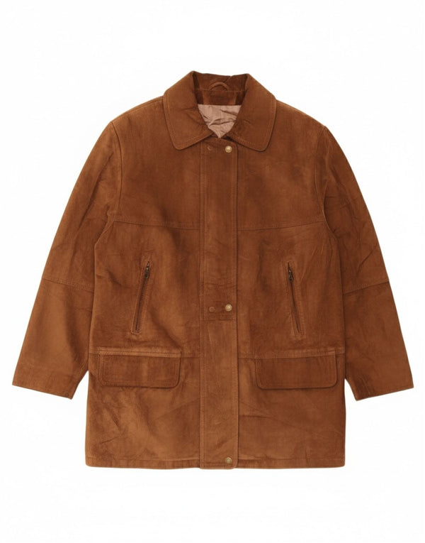 Sauria Pardessus en daim pour femme EU 44 XL Cuir marron