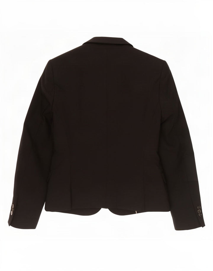 Zara Veste Blazer 1 Bouton Femme UK 12 Polyester Noir Moyen
