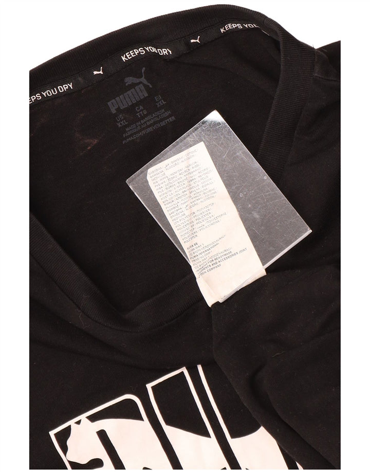 PUMA T-shirt graphique pour hommes 2XL Noir Coton