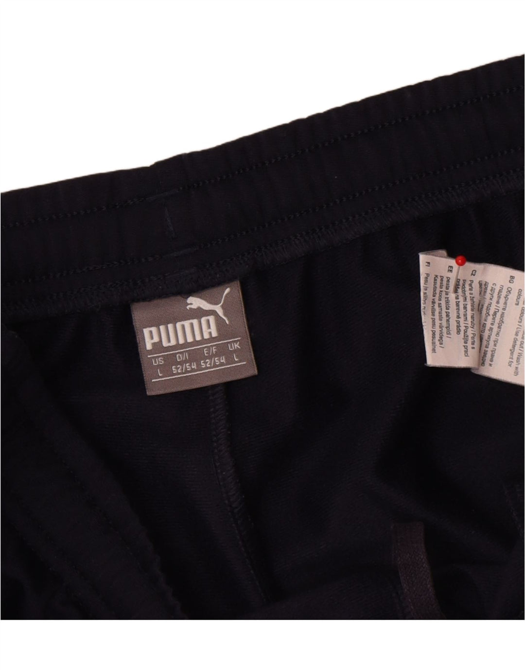Puma Pantalon de survêtement pour homme en polyester bleu marine Taille L