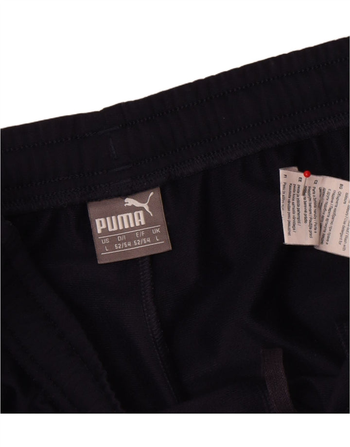 Puma Pantalon de survêtement pour homme en polyester bleu marine Taille L