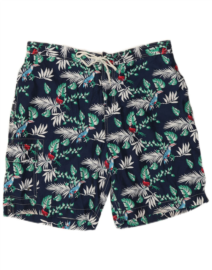 CHAPS Mens Swimming Shorts XL  Navy Blue Animal Print